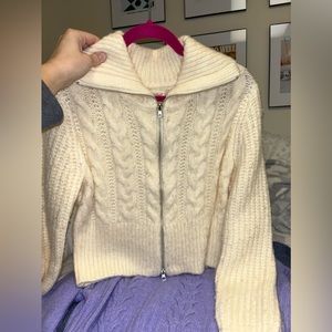 Size small cream colored zip-up Universal Thread (Target) sweater